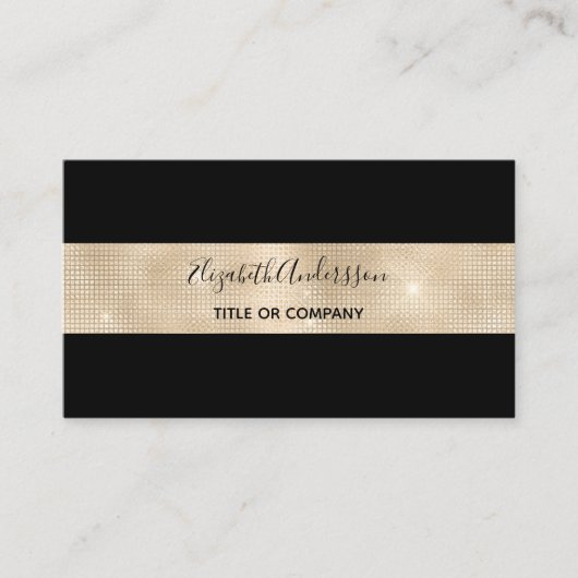 Zwart goud qr code visitekaartje (Voorkant)