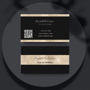 Zwart goud qr code visitekaartje