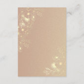 Zwart Goud QR Code Wedding Details Kaart (Achterkant)