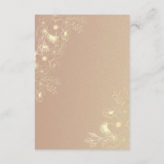 Zwart Goud QR Code Wedding Details Kaart (Achterkant)