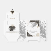 Zwart Goud Quinceañera Recuerdo Favor Box Bedankdoosjes (Uitgevouwen)