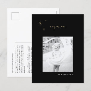 Zwart & Goud Radiant Joice Christmas Briefkaart