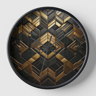 Zwart Goud Retro Klok