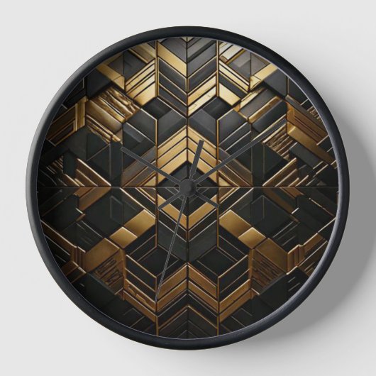 Zwart Goud Retro Klok (Voorkant)