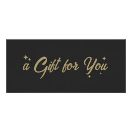 Zwart Goud Retro Modern Cadeaubon Reclamekaart