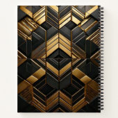 Zwart Goud Retro Notitieboek (Achterkant)