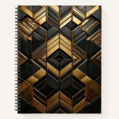 Zwart Goud Retro  Notitieboek (Voorkant)