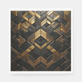 Zwart Goud Retro Servet (Voorkant)
