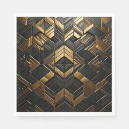 Zwart Goud Retro Servet