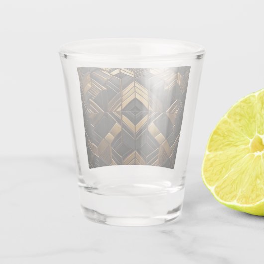 Zwart Goud Retro Shot Glas (Achterkant)