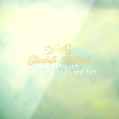 Zwart & Goud Retro Typografie Kapsalon Auto Raamsticker (Vel 3)