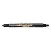 Zwart Goud Retro Zwarte Inkt Pen (Achterkant)