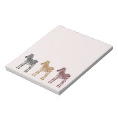 Zwart Goud Rood Zebra's Notitieblok (Linkerzijde)