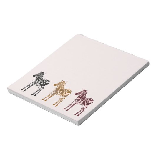 Zwart Goud Rood Zebra's Notitieblok (Linkerzijde)