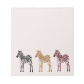 Zwart Goud Rood Zebra's Notitieblok (Voorkant)