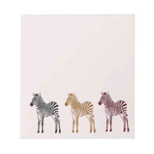 Zwart Goud Rood Zebra's Notitieblok (Voorkant)