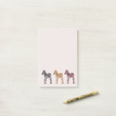 Zwart Goud Rood Zebra's Post-it® Notes (Op bureau)