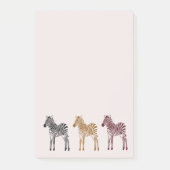 Zwart Goud Rood Zebra's Post-it® Notes (Voorkant)