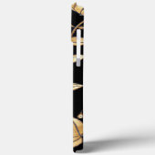Zwart & Goud Roos Bloemenpatroon Case-Mate iPhone Case (Achterkant / Links)