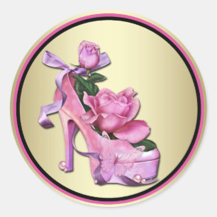 Zwart Goud Roze Rose Stickers