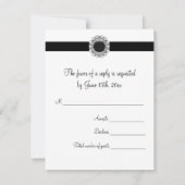 Zwart-goud RSVP-kaart RSVP Kaartje (Achterkant)