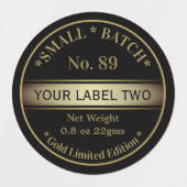 Zwart Goud Schoonheidsproduct Labels (Design 2)