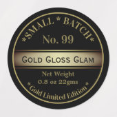 Zwart Goud Schoonheidsproduct Labels (Design 1)