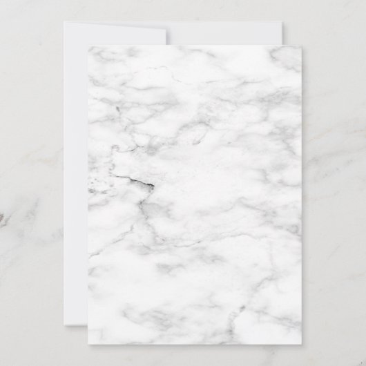 Zwart Goud Script Marmeren Repetitie Diner Uitnodi Kaart (Achterkant)