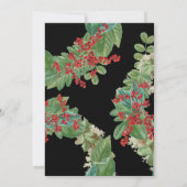 Zwart Goud Script Vakantie Vrolijk Kerstfeest Kaar Feestdagenkaart (Achterkant)