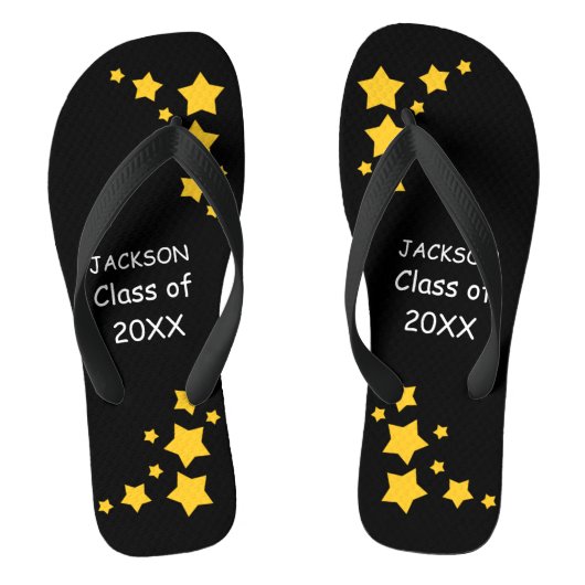 Zwart & Goud Senior Class Teenslippers (Voetbed)