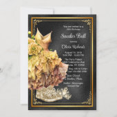 Zwart Goud Sneaker Bal Kaart (Voorkant)