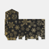 Zwart & Goud Sneeuwvlokken Vakantie Feest Favoriet Bedankdoosjes (Uitgevouwen)