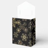 Zwart & Goud Sneeuwvlokken Vakantie Feest Favoriet Bedankdoosjes (Geopend)