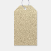 Zwart Goud Sparkle Jurk Quinceanera Labels Cadeaulabel (Achterkant)