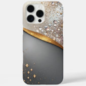Zwart & Goud Sparkle Shield Case-Mate iPhone Case (Achterkant)