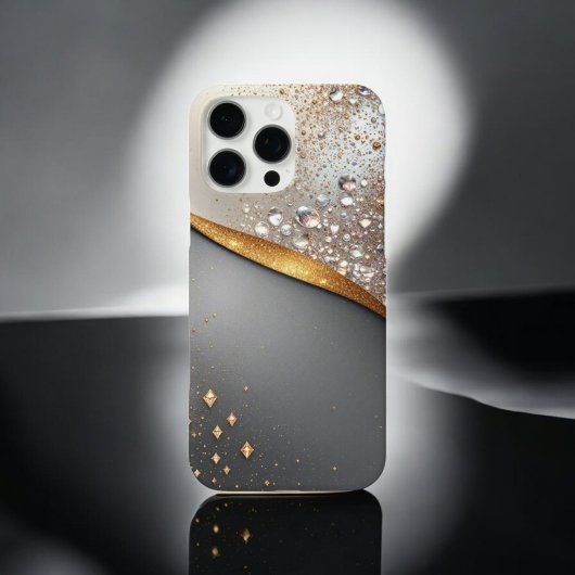 Zwart & Goud Sparkle Shield Case-Mate iPhone Case