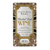 Zwart Goud Sparkler Wijnfles Etiketten (Voorkant)