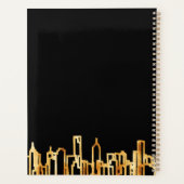 Zwart goud stad skyline business logo onroerend go planner (Achterkant)