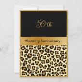 Zwart Goud Stay Wild 50th Wedding Jubileumkaart (Voorkant)