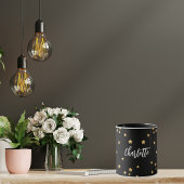 Zwart goud sterren naam elegant mok