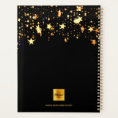 Zwart goud sterren salon afspraken business planner (Achterkant)