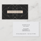  Zwart Goud Stijlvolle Designer Visitekaartje (Voorkant / Achterkant)