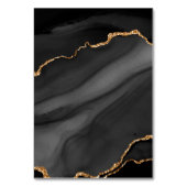 Zwart & Goud Tafelkaart voor Trouwfeest Kaart (Achterkant)