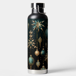 ZWART GOUD TEAL FEESTDAG KERSTVERSIERINGEN WATERFLES
