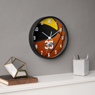 Zwart Goud Team Kleuren Basketbal gepersonaliseerd