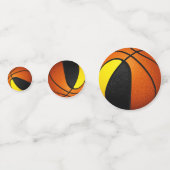 Zwart Goud Team Kleurt Basketbal Party Confetti (Achterkanten)