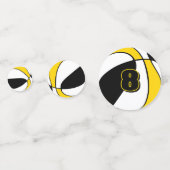 Zwart Goud Team Kleurt Basketbal Party Confetti (Voorkanten)