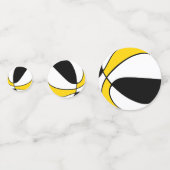 Zwart Goud Team Kleurt Basketbal Party Confetti (Achterkanten)