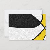 Zwart Goud Team Kleurt Basketbal Verjaardag Kaart (Achterkant)