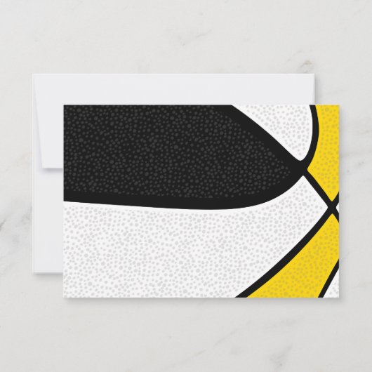 Zwart Goud Team Kleurt Basketbal Verjaardag Kaart (Achterkant)